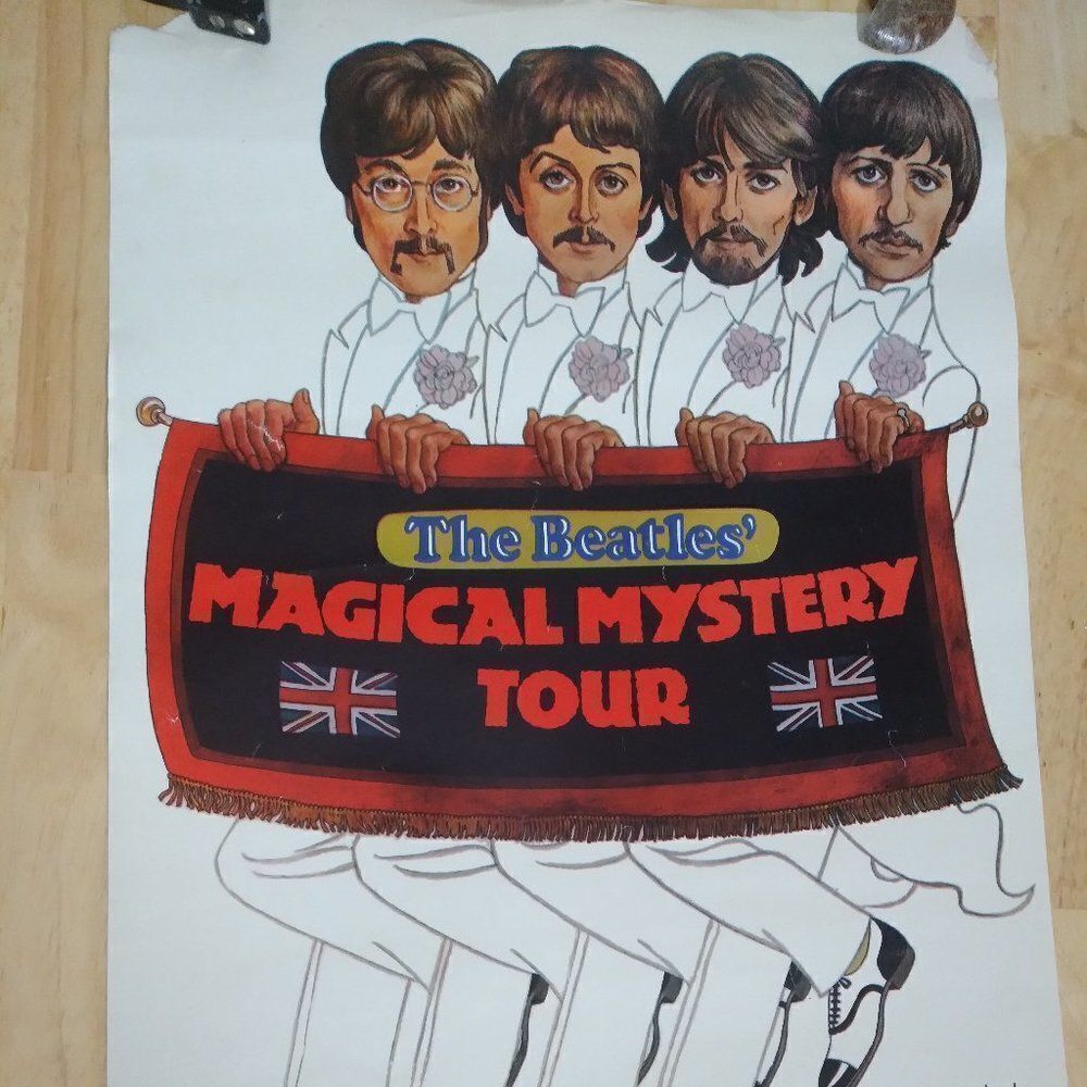 Vintage The Beatles Magical Mystery Tour Movie Poster 1974 Peter Rauch